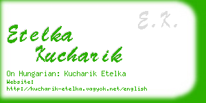 etelka kucharik business card